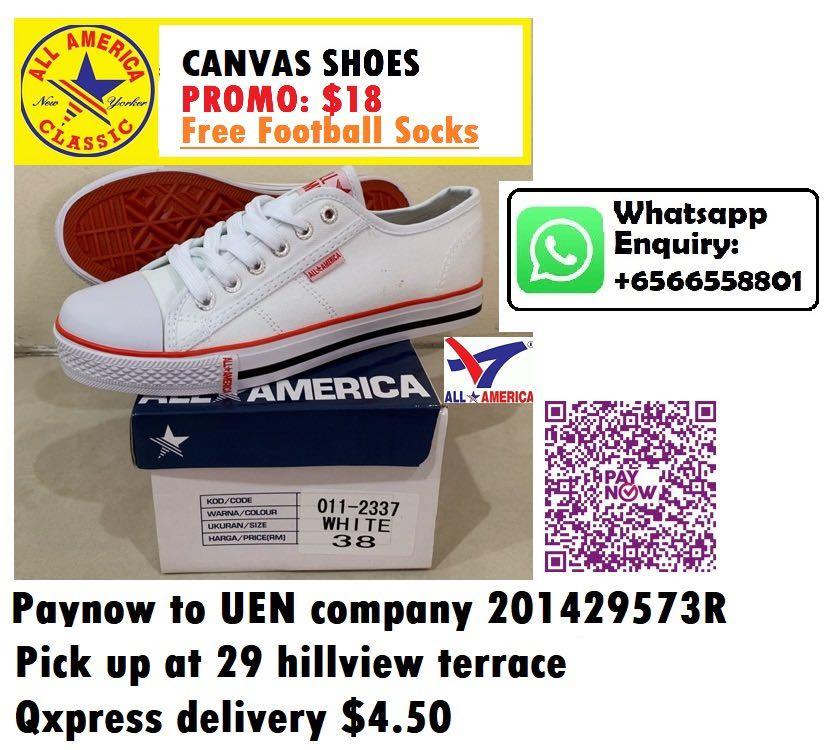 OFFER All America canvas white shoes 