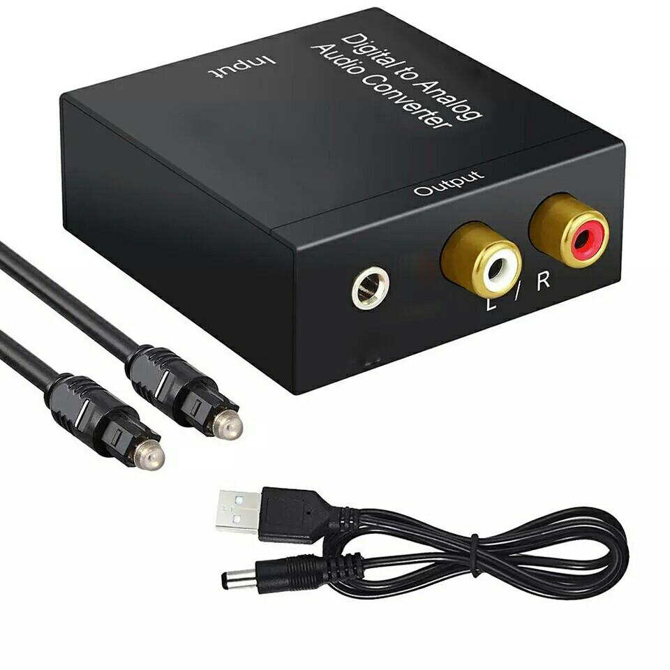 Optical Coaxial Toshiba Link Digital to Analog Audio Converter Adapter RCA  L/R
