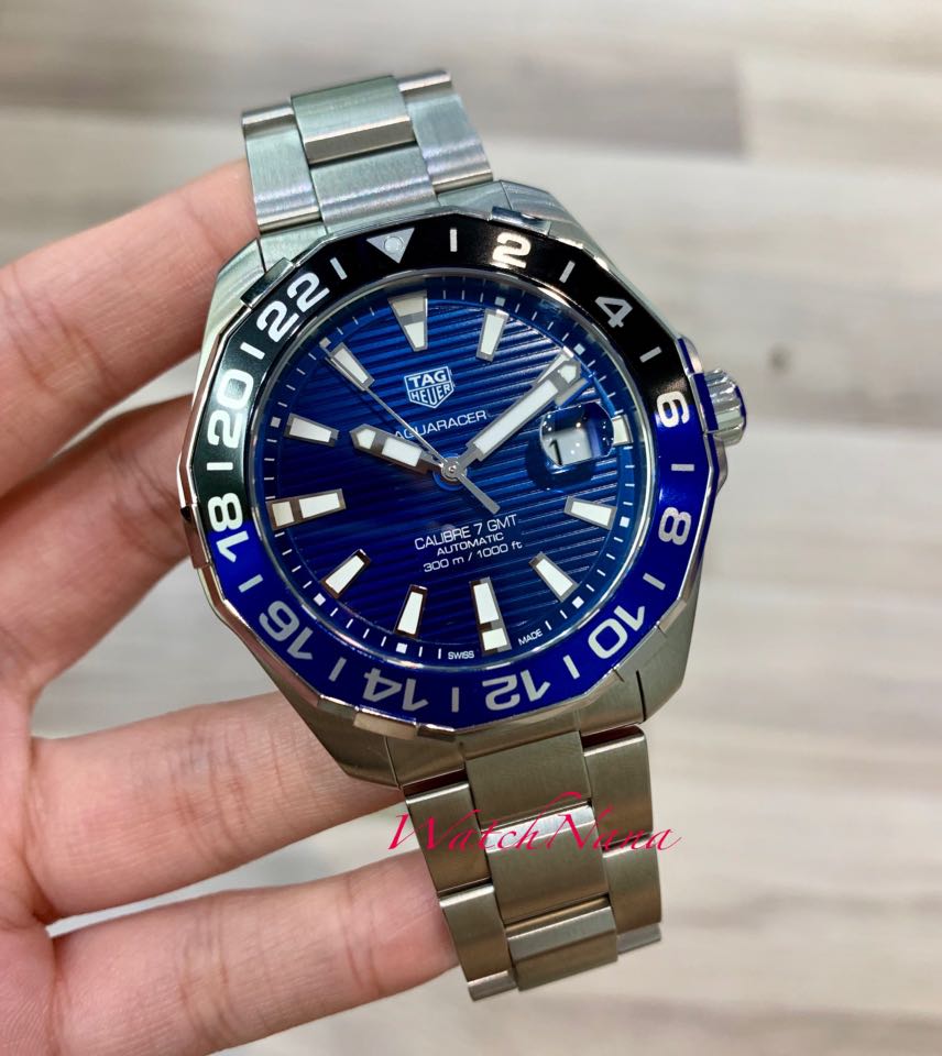 Original)Tag Heuer Aquaracer Caliber 7 GMT Batman , Men's  Fashion, Watches & Accessories, Watches on Carousell