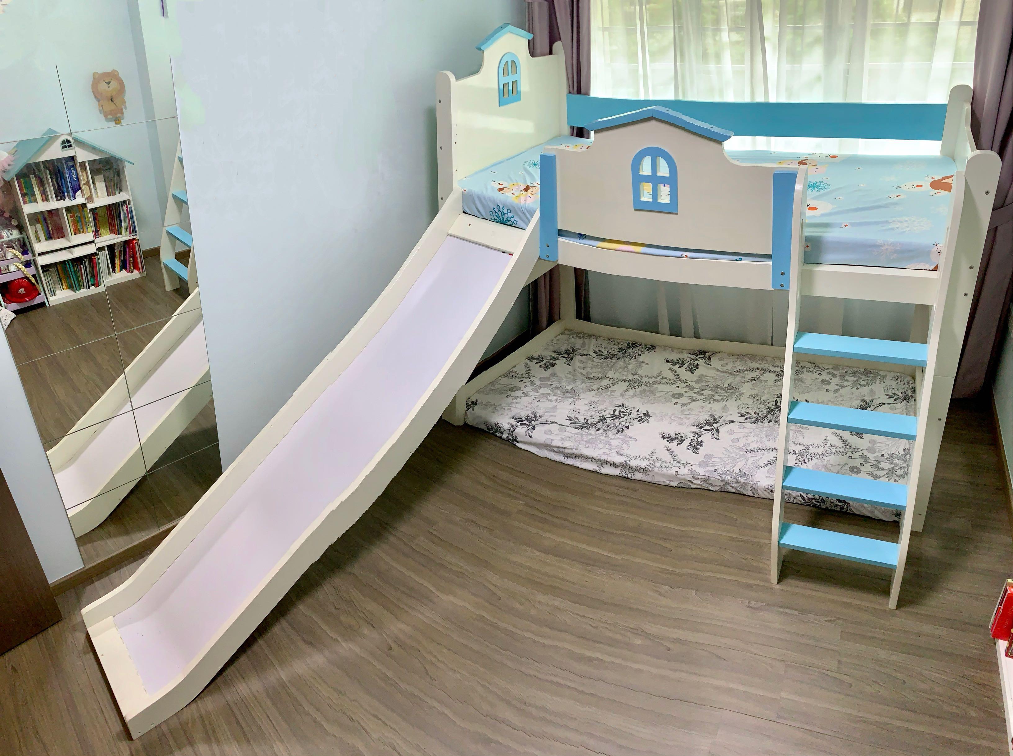 Oslo Little House High Loft Bed Bunk Bed With Front Slide Furniture Beds Mattresses On Carousell