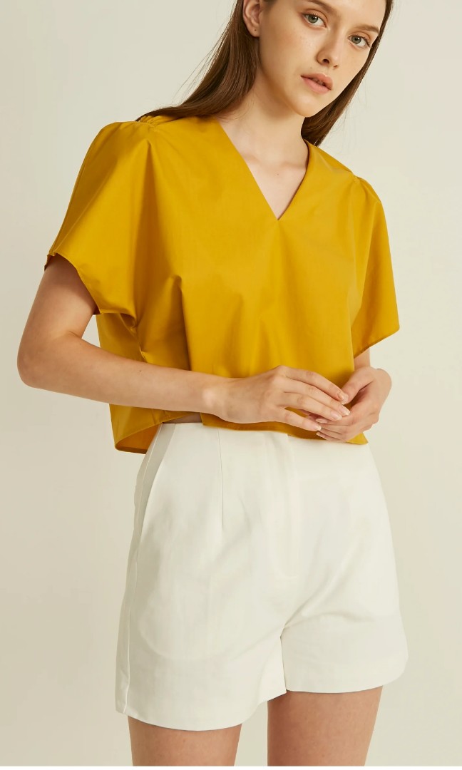 cotton high waisted shorts