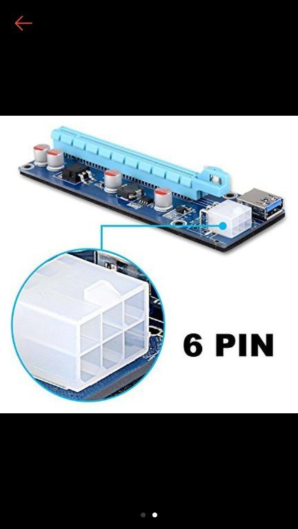 Pcie riser (Category: Computer Parts) located in Kuala Lumpur. Submitted by aq_trade (Listing ID 1028479890, Image 2). Description: Pcie riser 1x to 16x cable adapter Kept in Good conditioned Used only once for testing COD bukit bintang/Desa pandan.