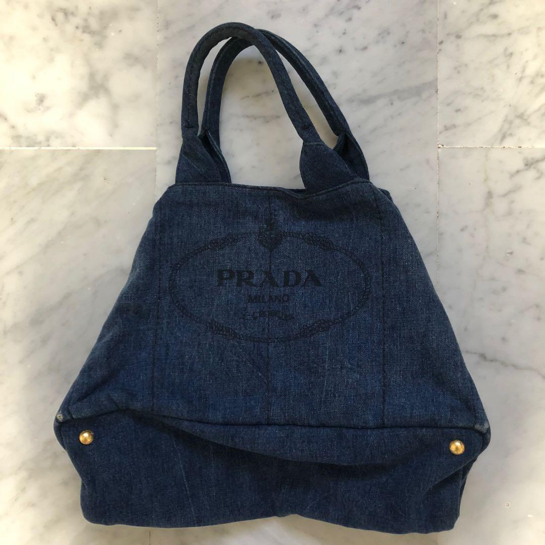 prada denim shoulder bag