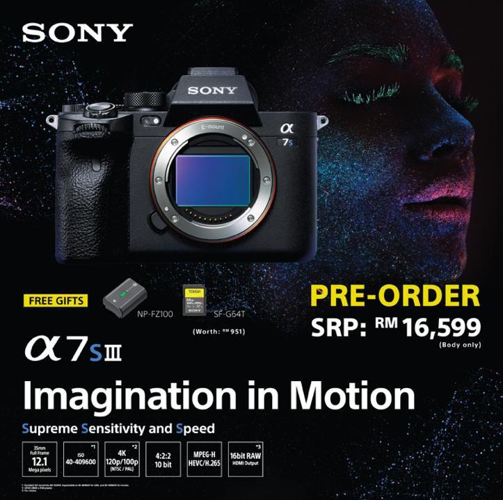 Pre Order New Sony A7s Iii Mirrrorless Camera Free Np Fz100 64gb Tough Card Photography On Carousell
