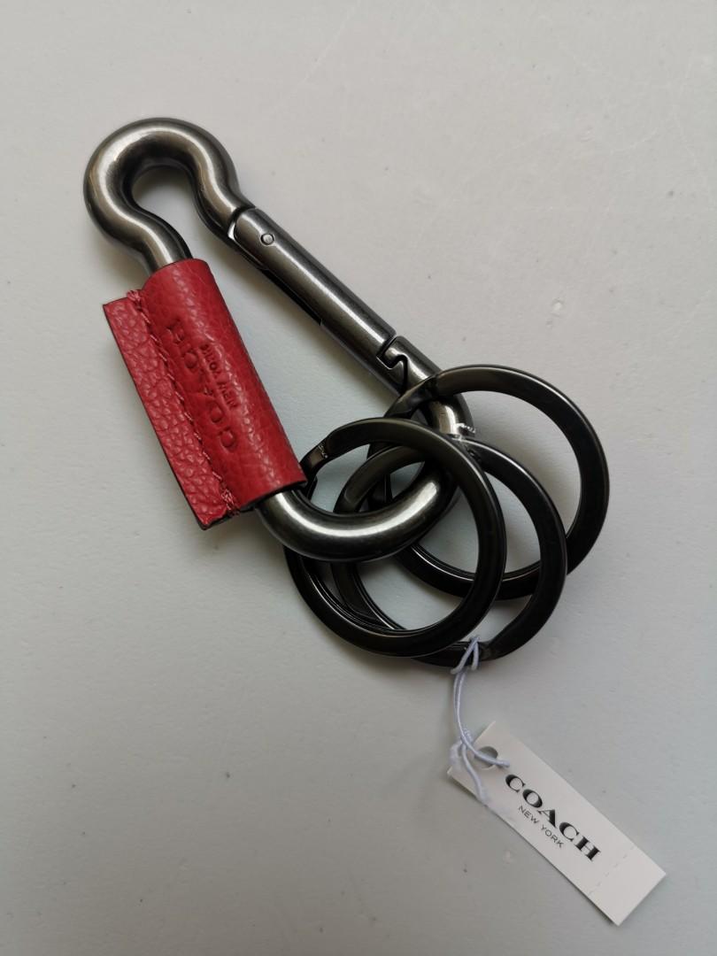 coach leather key ring