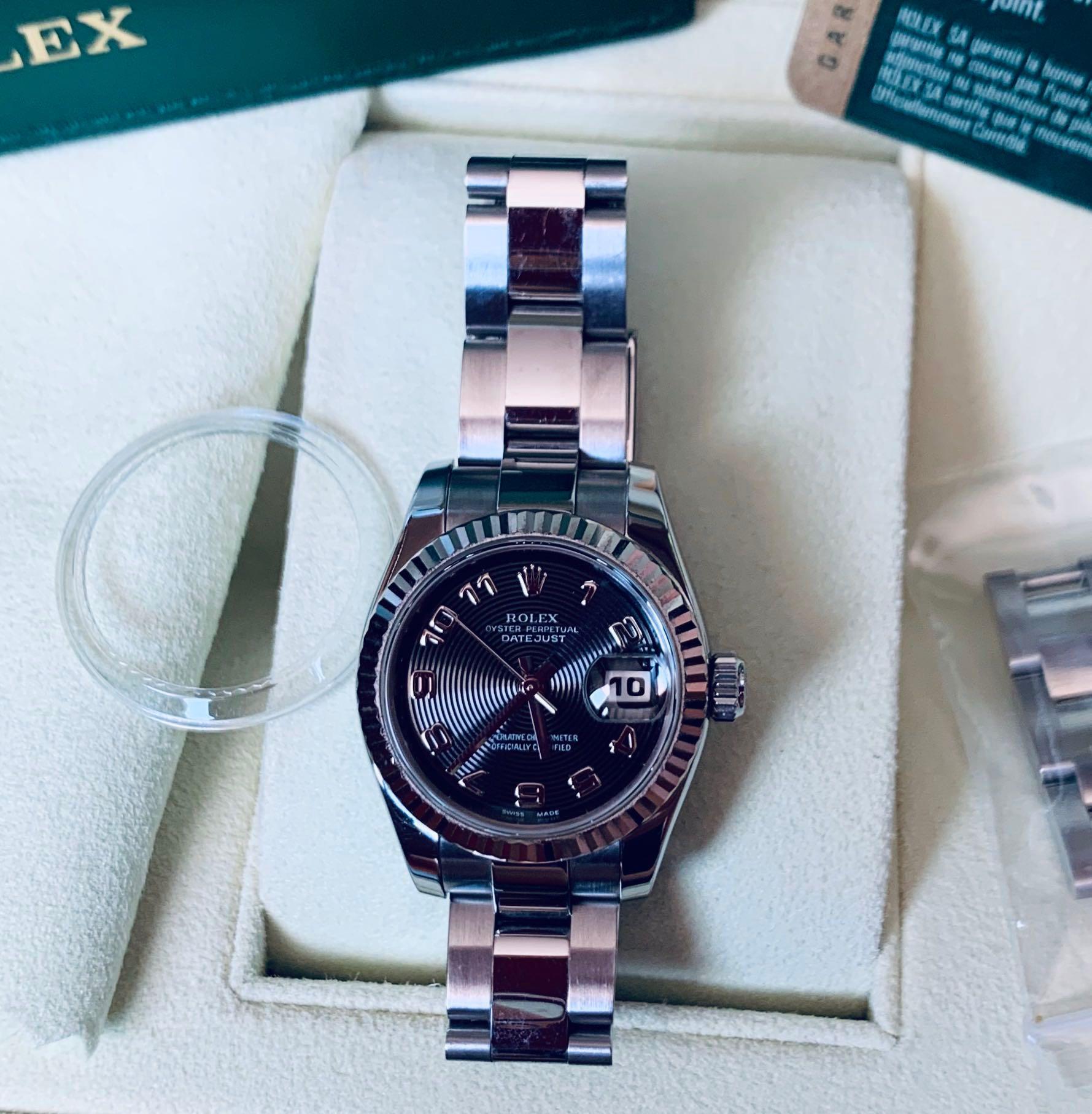 Rolex Lady Datejust 26 Black Concentric Dial Women s Watch 179174. 9.8 10 condition 7 800.00. Salmon sunburst dial ladies Datejust 26mm in Jubilee