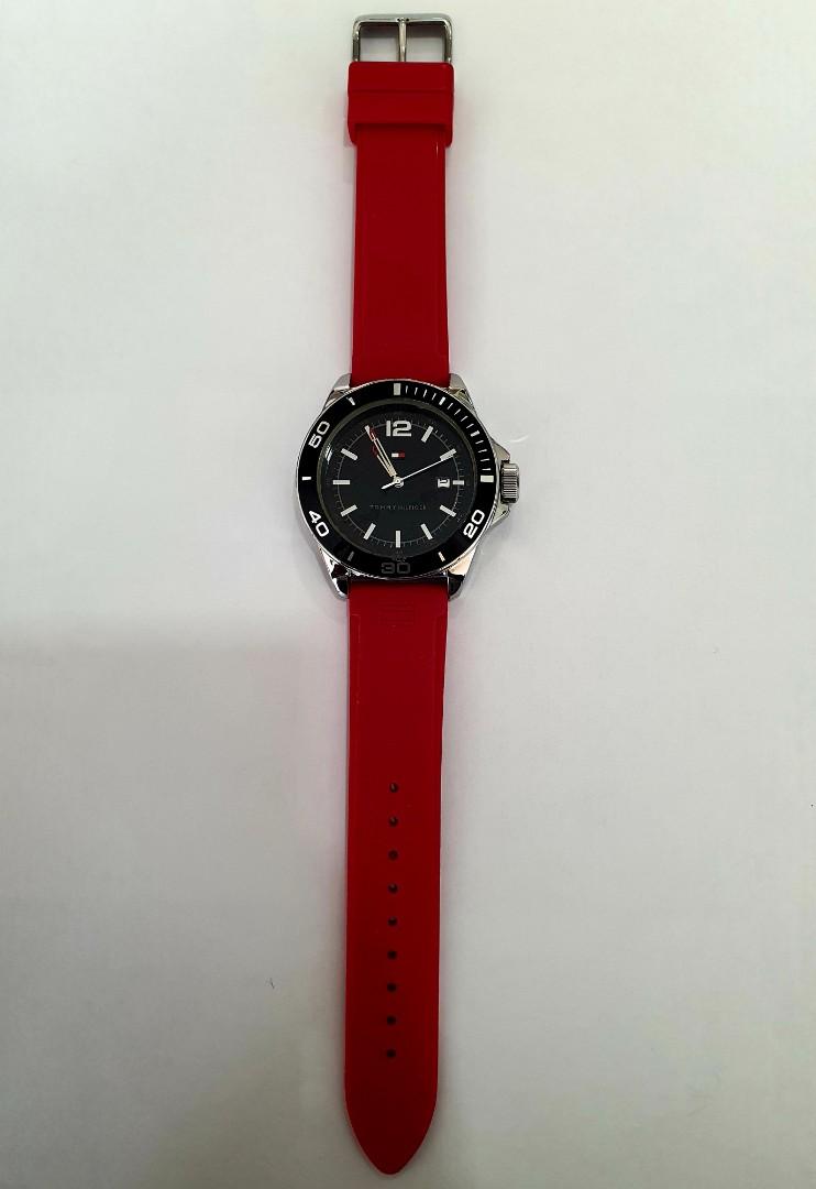 Red strap watch mens new arrivals