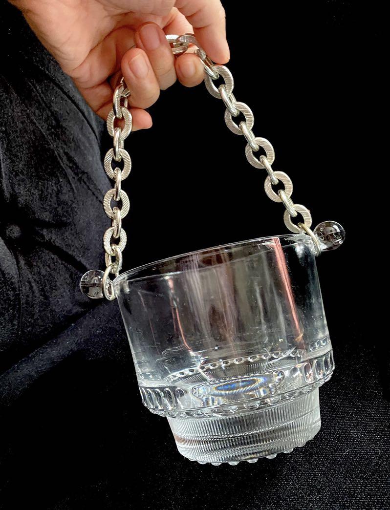 glass bucket with handle