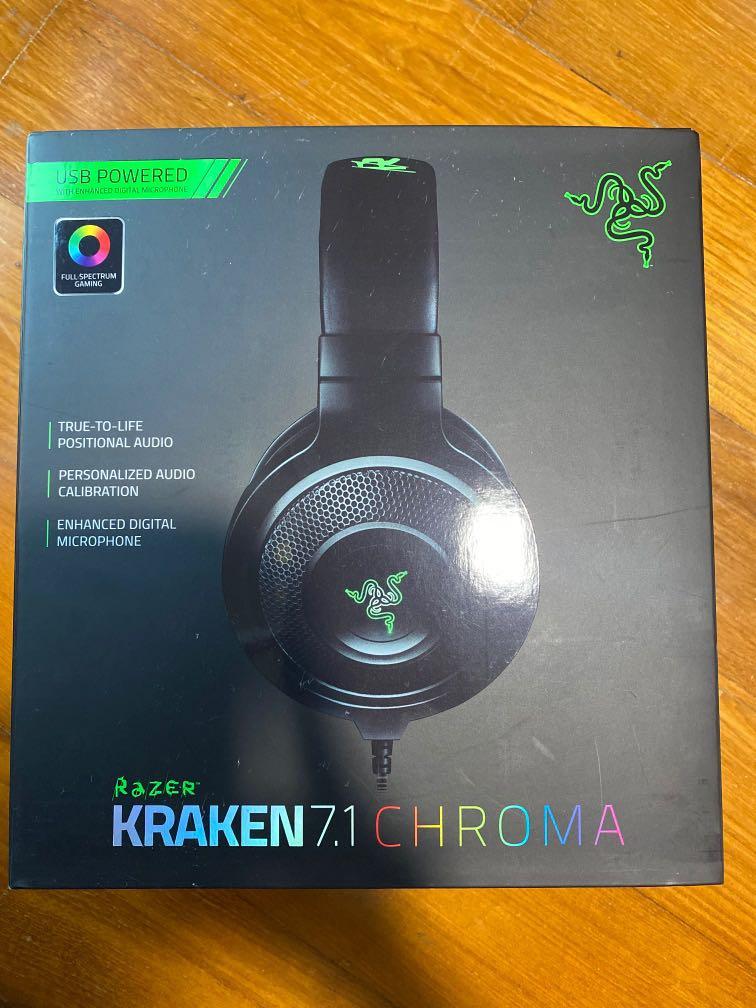 Used Razer Kraken 7 1 Chroma Audio Headphones Headsets On Carousell Used Razer Kraken 7 1 Chroma Audio Headphones Headsets On Carousell