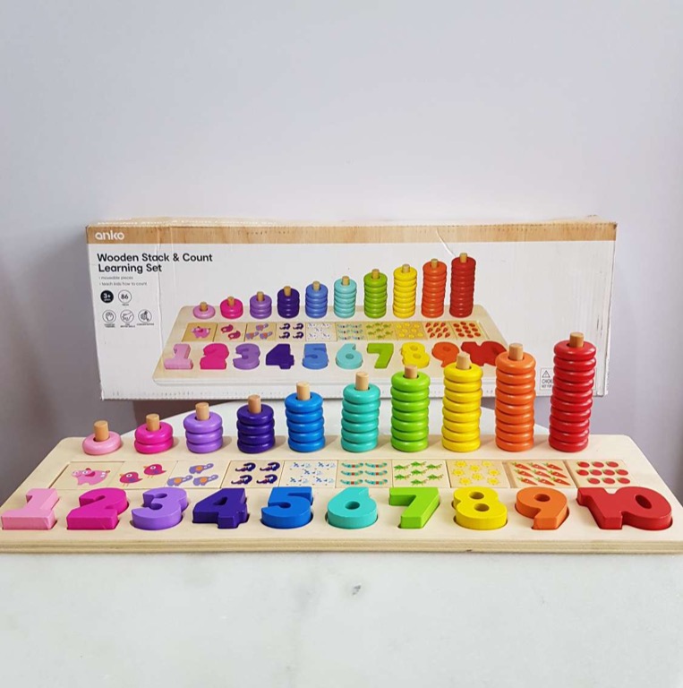 wooden stack and count