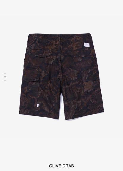 Wtaps cargo shorts cotton Ripstop camo olive drab jungle, 男裝, 褲