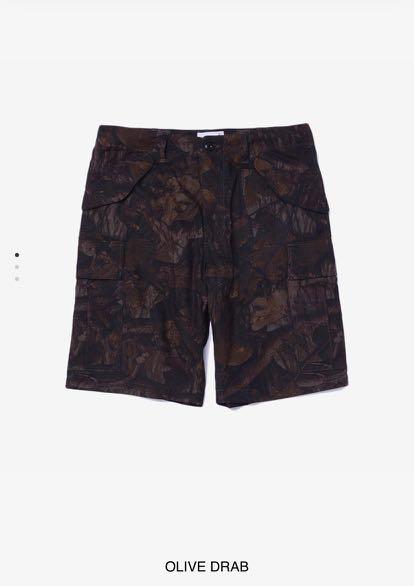 Wtaps cargo shorts cotton Ripstop camo olive drab jungle, 男裝, 褲