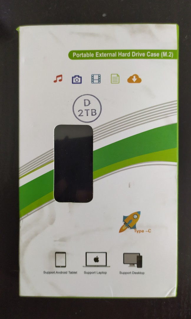 WTS Portable External M.2 Hard Drive 2TB, Computers & Tech, Parts