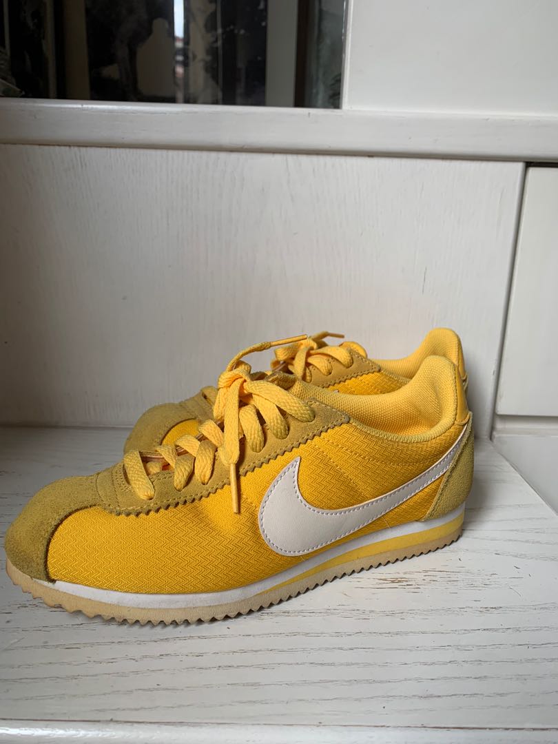 Yellow Nike Cortez - Pre loved US7 