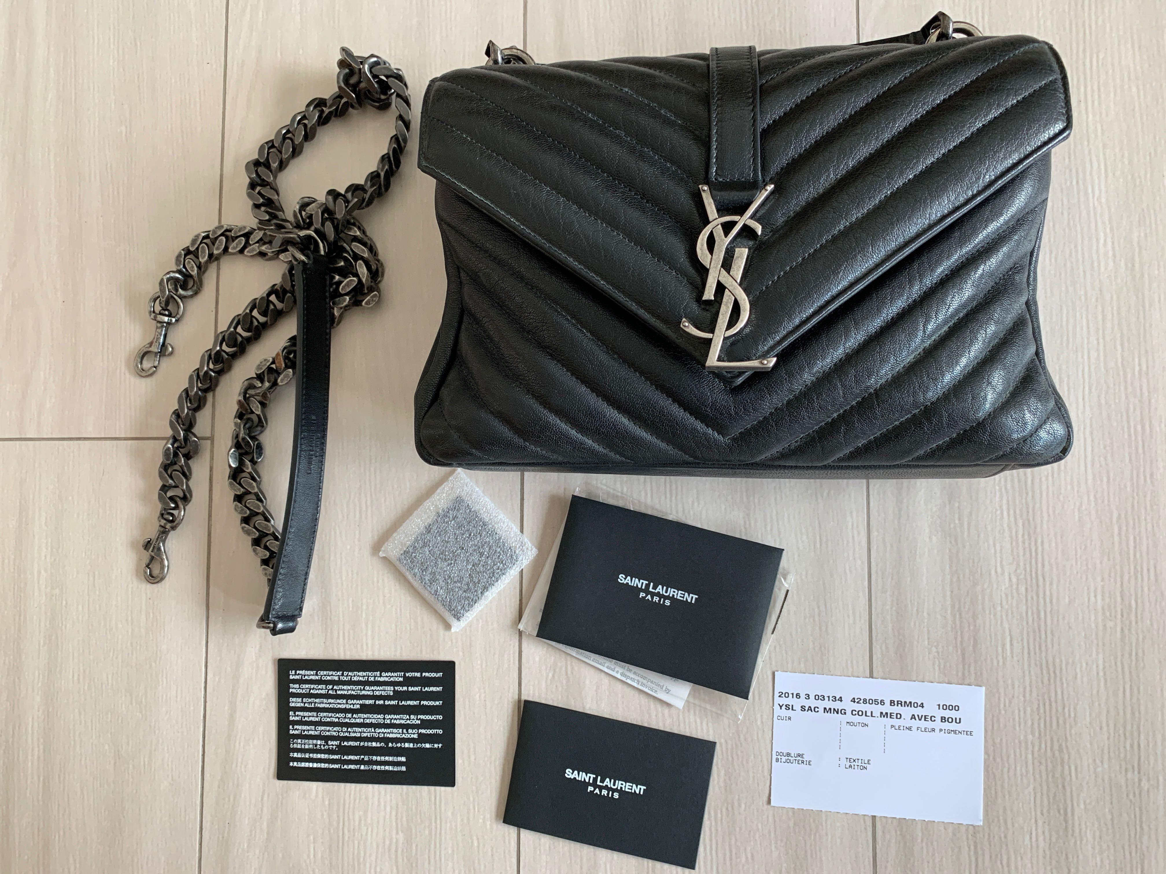 ysl medium college bag black