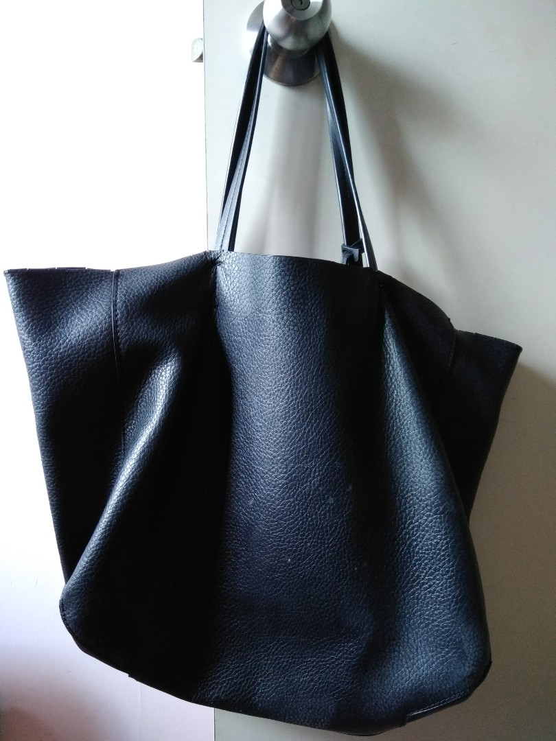 zara black shoulder bag