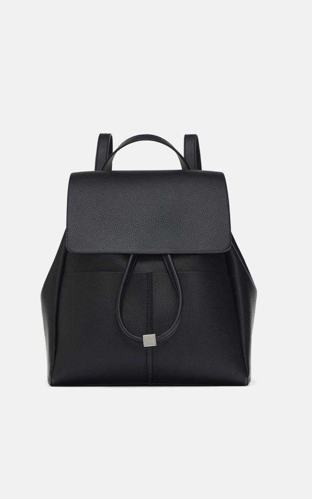 Zara SALE Black backpack, Women's 