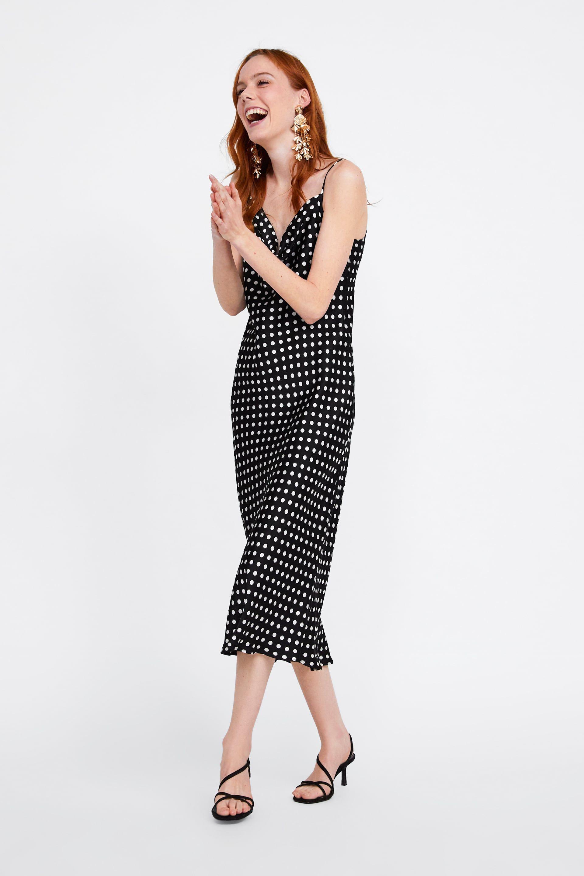 Zara polka hotsell dot cami dress