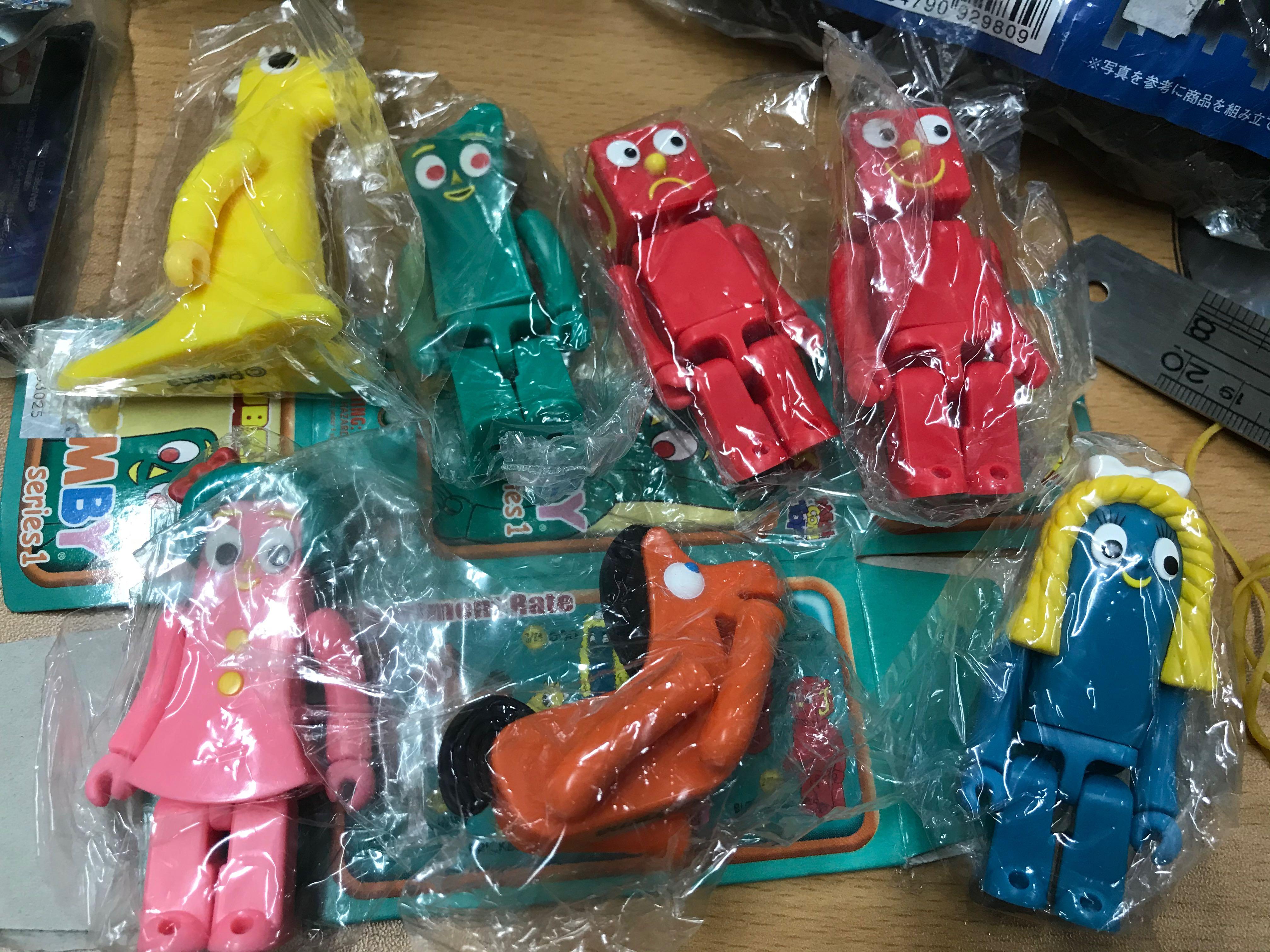 全7種全新Medicom 卡通片GUMBY Kubrick series 1 Bearbrick , 玩具收藏 