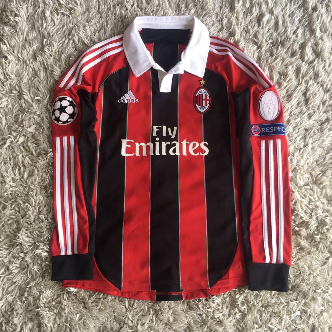 Ac Milan Jersey Jersi Jc Long Sleeve Sports Athletic Sports Clothing On Carousell