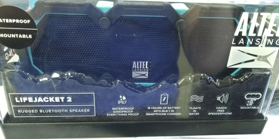 Altec Lansing Lifejacket2 Rugged Bluetooth Speaker 10hr Battery for sale online 