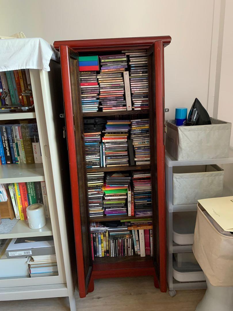 Antique CD Cabinet, Furniture & Home Living, Furniture, Shelves ...