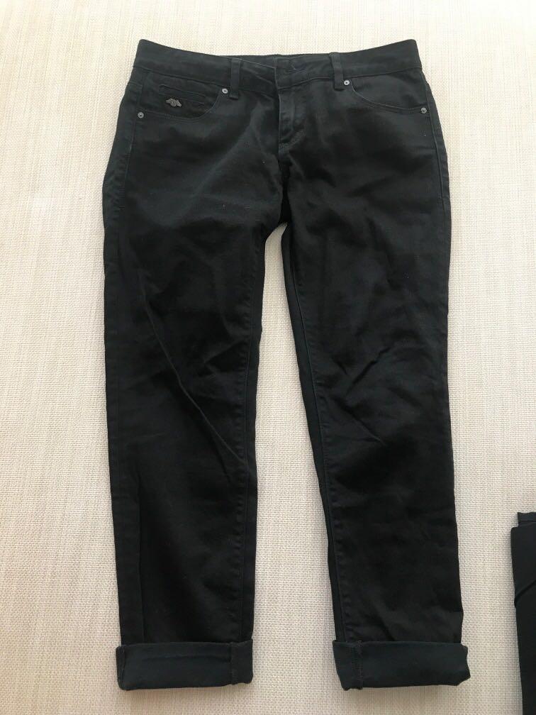 armani exchange black pants