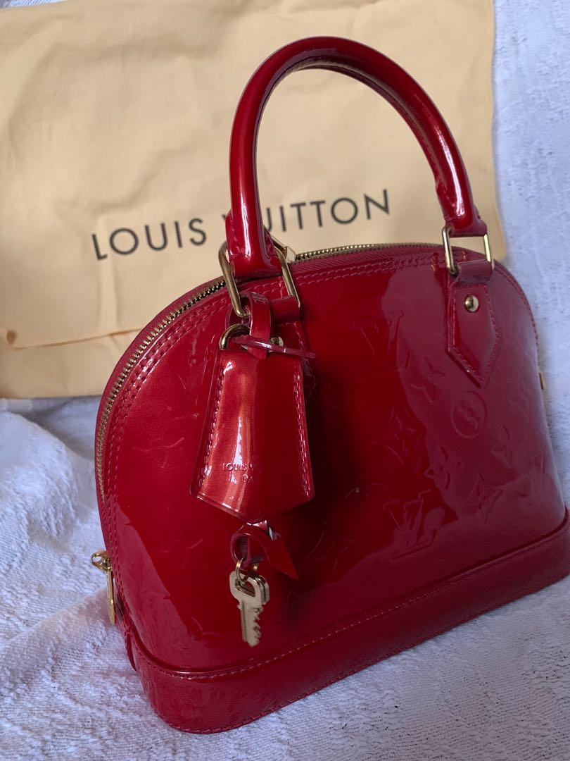 Louis Vuitton Monogram Vernis Leather Cherry Alma BB - A World Of