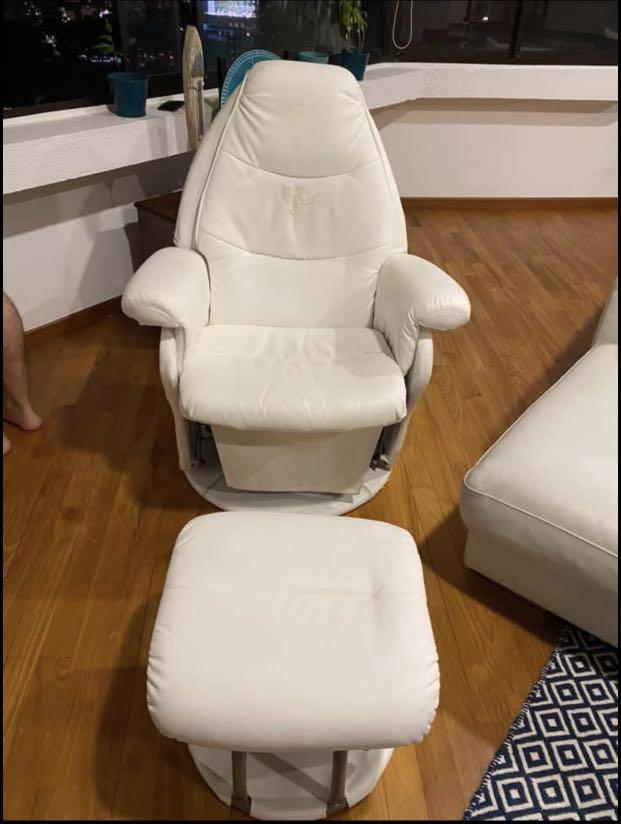 glider nursing chair and footrest