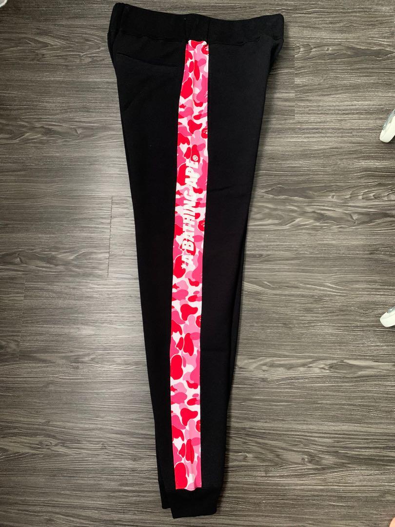 bape pink camo pants