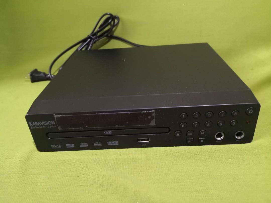 Barkada USB/DVD Karaoke Player (k-12 plus karavision) (Category: Portable Music Players) located in Paranaque City. Submitted by isay_virtualstore (Listing ID 1028689046, Image 2). Description: New Includes product manual, Songbook, CD volume 35, cords, remote with batteries Mic not included Pls see pictures to appreciate and for details and specifications of this product.