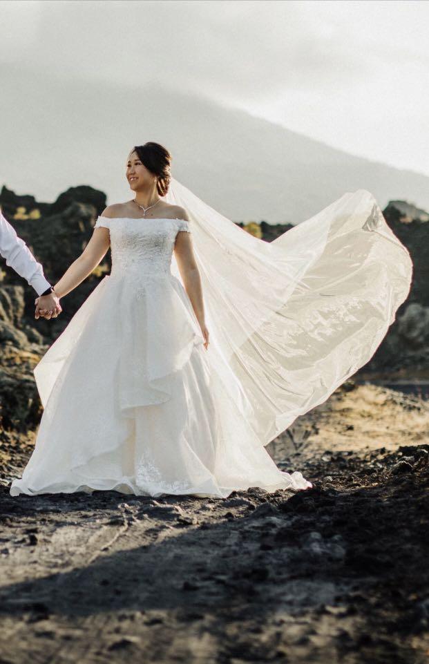 white gown with train