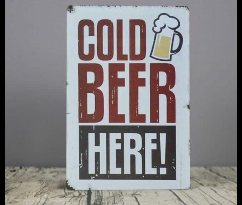 Bar joke beer retro metal sign tin plate poster, Furniture & Home