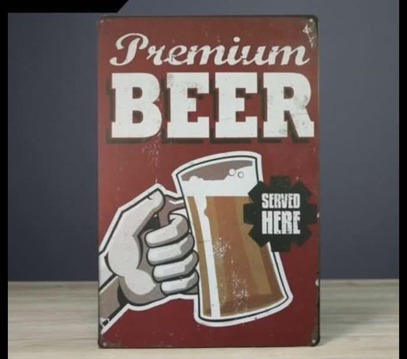 Bar joke beer retro metal sign tin plate poster, Furniture & Home