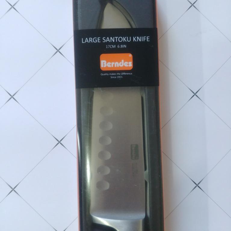 Berndes Knives 17cm Large Santoku, 19.5cm Cook's Knife, 13.5cm Small