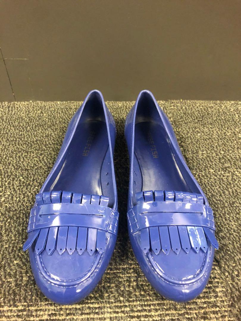 bright blue flats