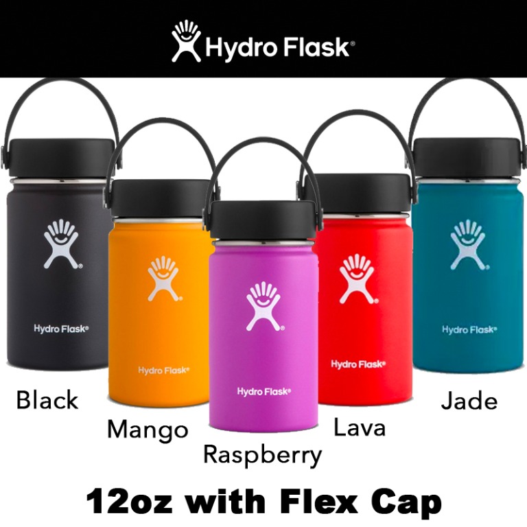 Hydro Flask Wide Mouth Water Bottle, Flex Cap 32 oz, Lava 