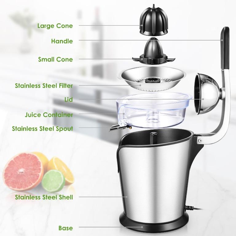 [BNIB] AICOK (GS403Y) Electric Citrus Orange Juicer 160W Stainless