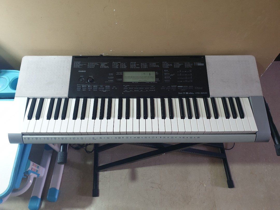 Casio Keyboard CTK4200 with stand and bench, Hobbies & Toys, Music