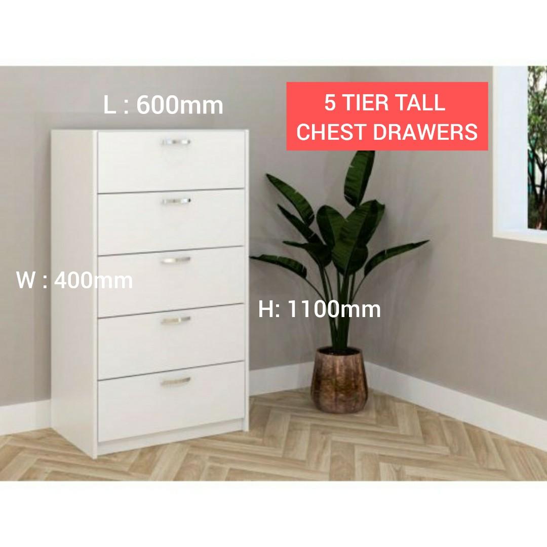 Chest Drawers 5 TIER TALL & BIG, Furniture & Home Living, Furniture