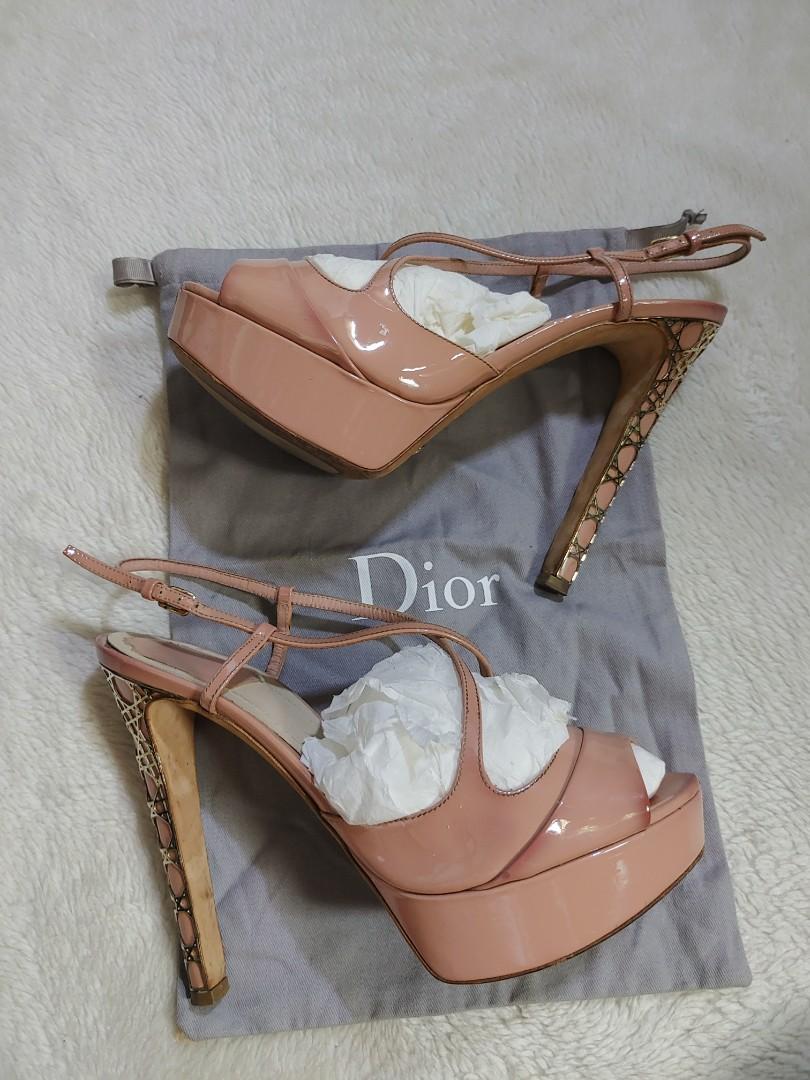 Christian dior cannage heel platform strappy heels, Luxury, Apparel on ...
