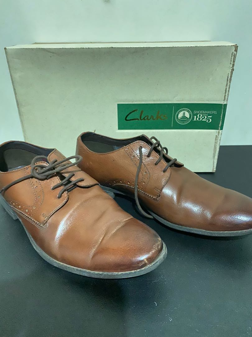 clarks tan leather shoes