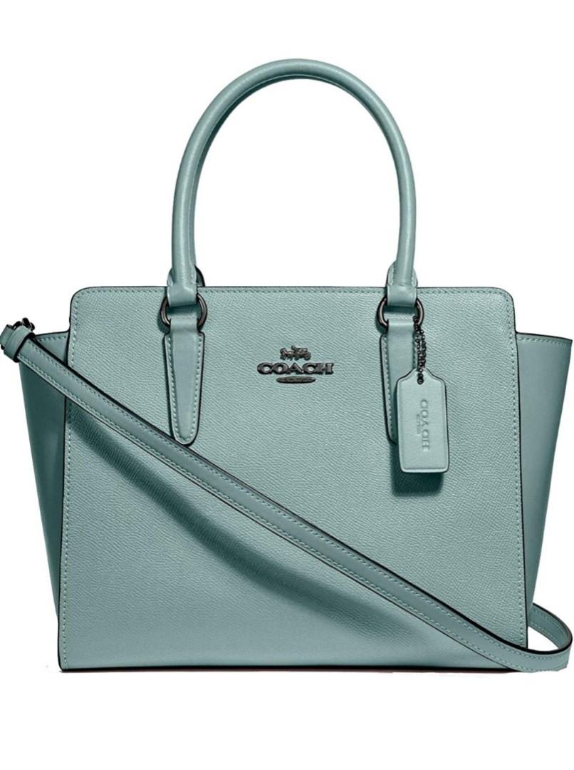 Coach leah satchel sales black