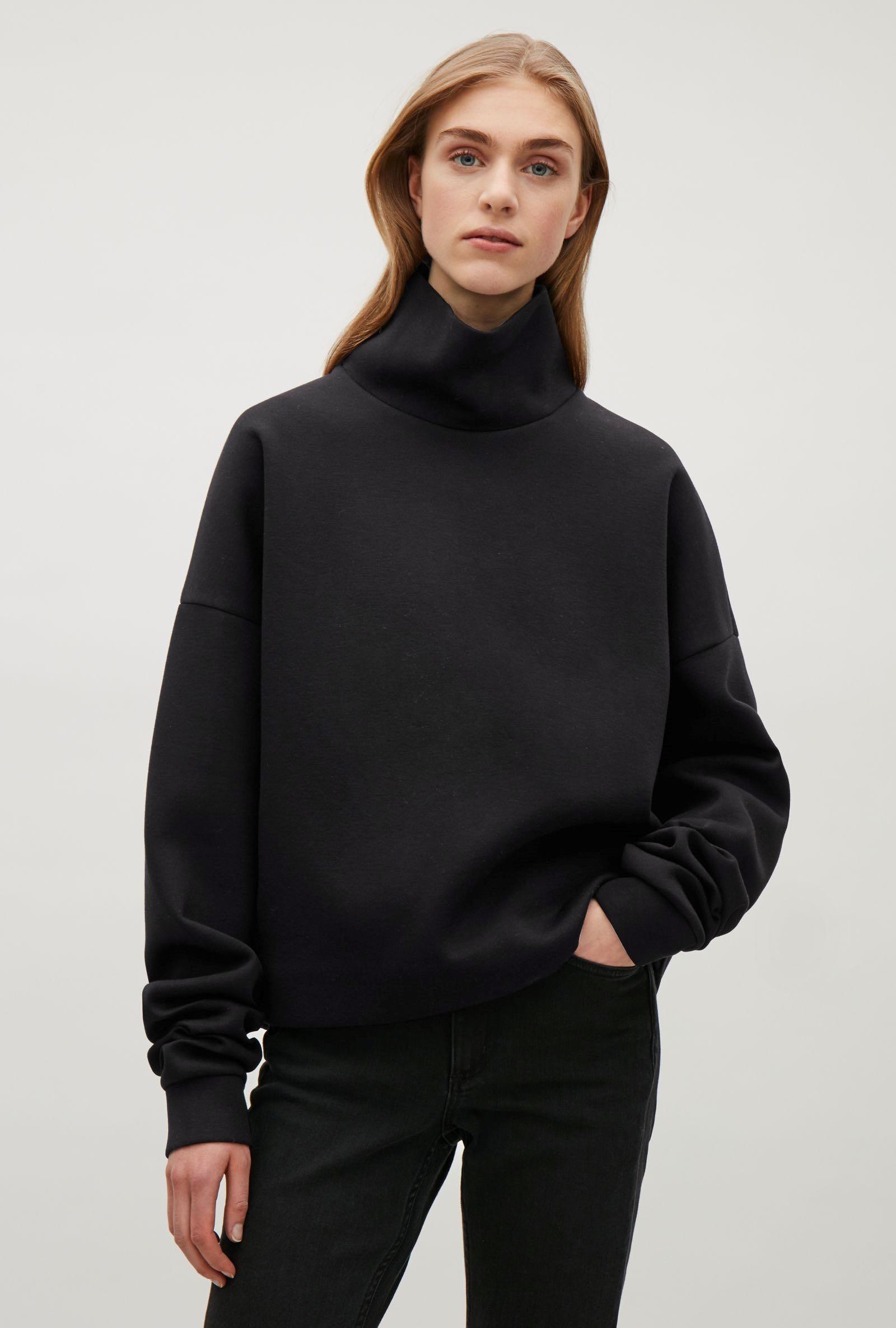 Cos black sweatshirt clearance
