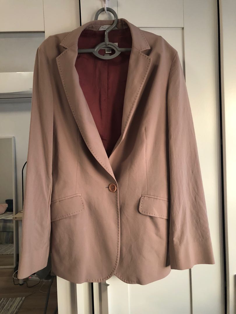 Dusty pink blazer jacket outwear, Women 
