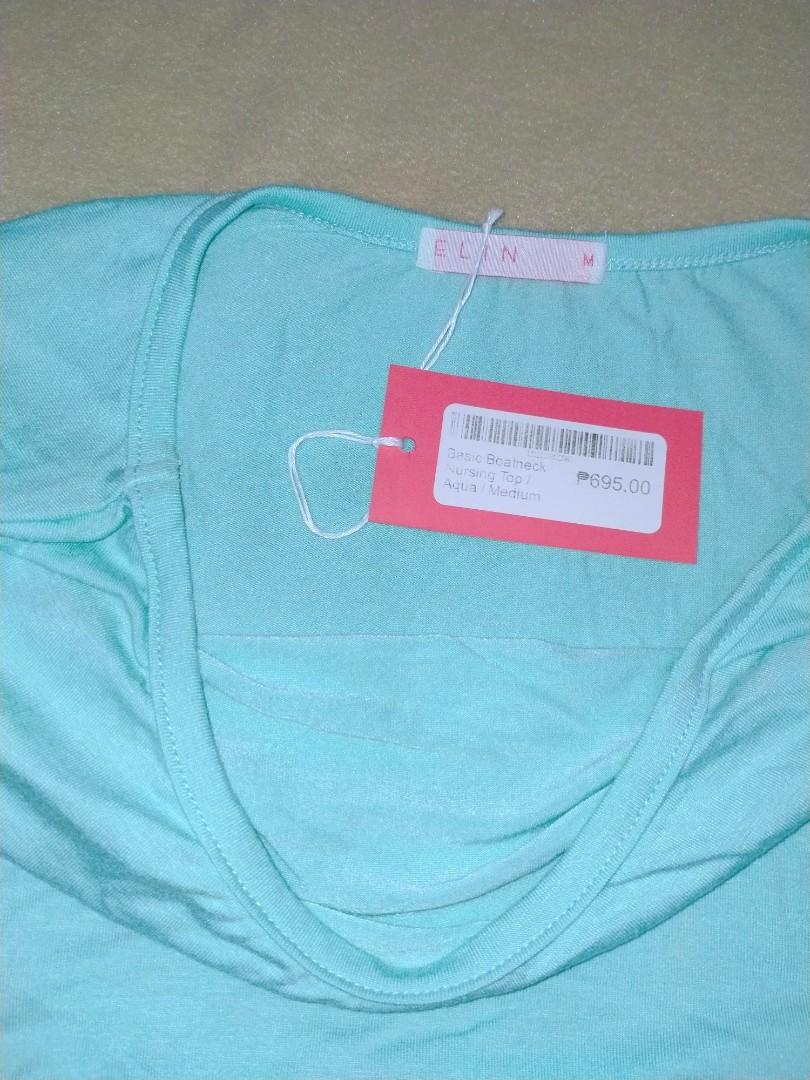 Elin Nursing Top (Category: Breastfeeding & Bottle Feeding) located in Zamboanga. Submitted by wintersnowin (Listing ID 1028889942, Image 2). Description: Brand new with tag Original price is Php695 Size: Medium RFS: Too many Elin clothes. Need to declutter Free shipping via LBC COP if you purchase other items from my list:).