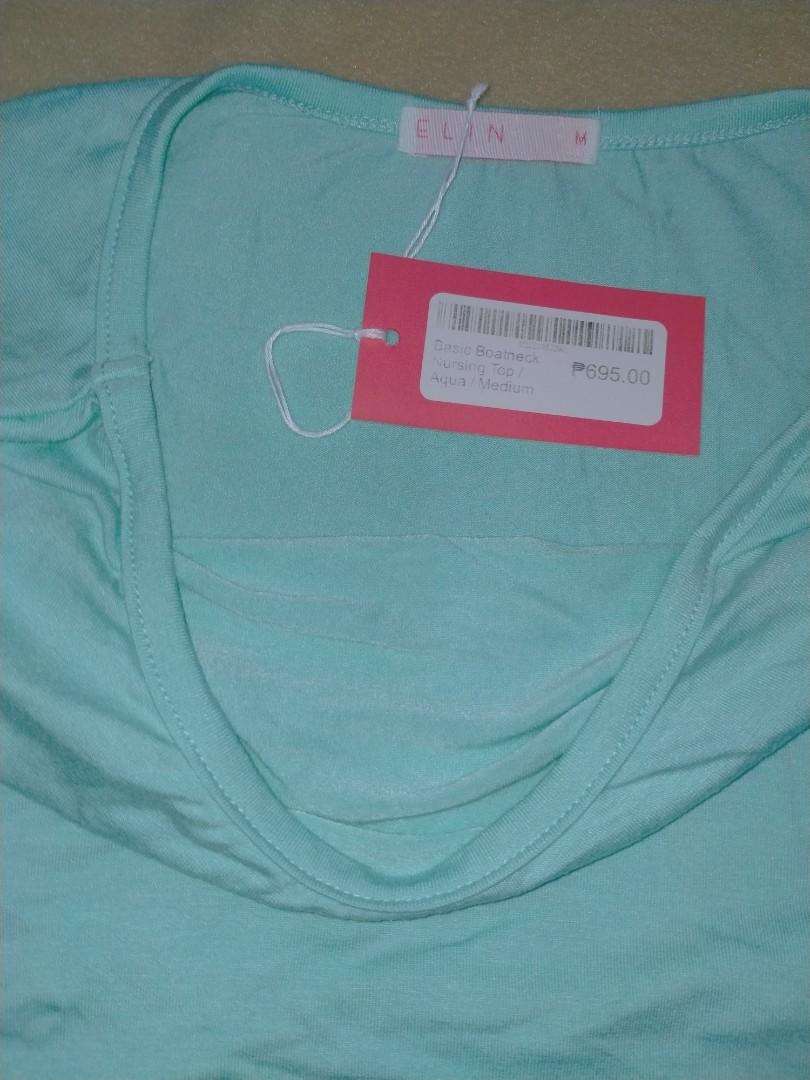 Elin Nursing Top (Category: Breastfeeding & Bottle Feeding) located in Zamboanga. Submitted by wintersnowin (Listing ID 1028889942, Image 3). Description: Brand new with tag Original price is Php695 Size: Medium RFS: Too many Elin clothes. Need to declutter Free shipping via LBC COP if you purchase other items from my list:).