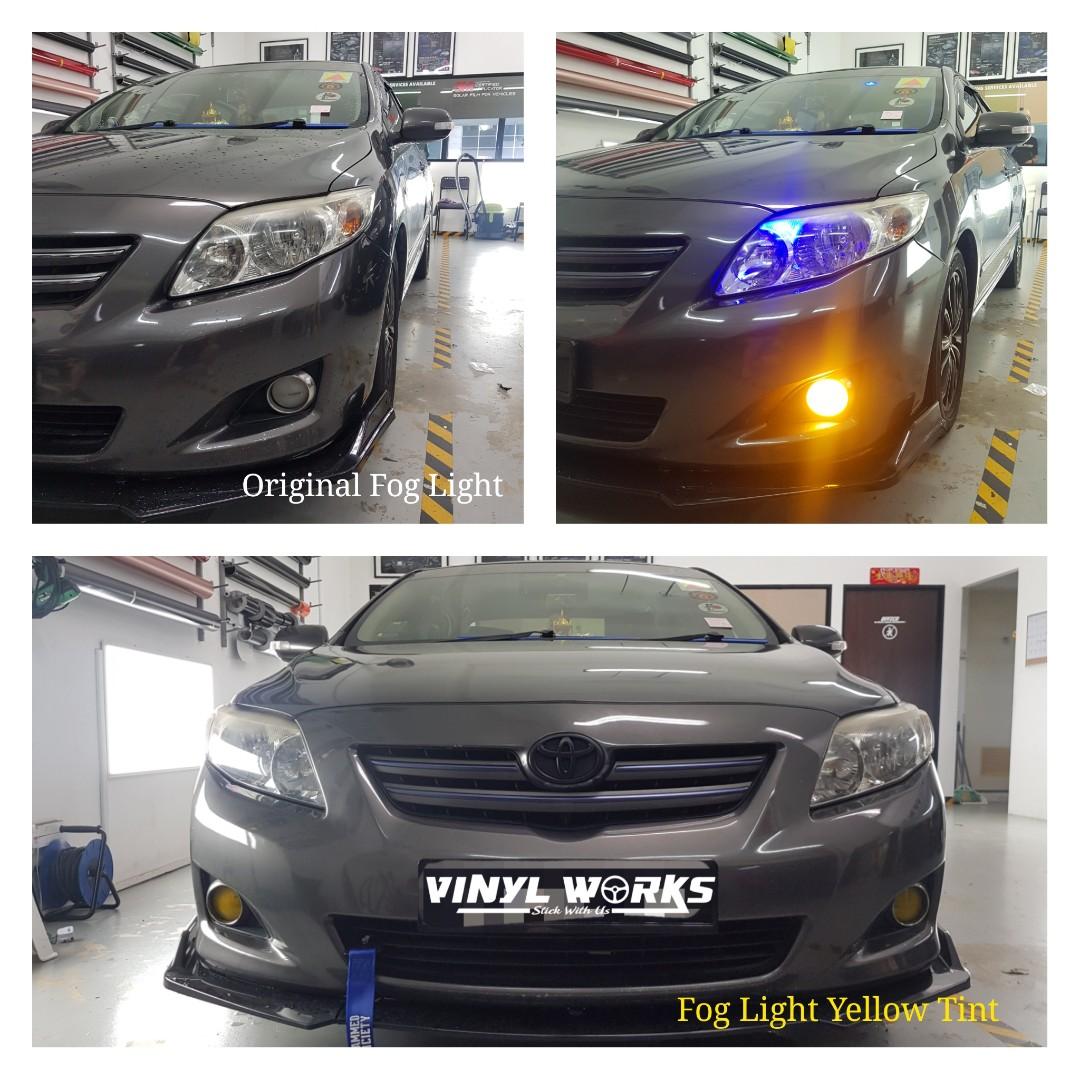 fog light tint yellow for toyota corolla altis car accessories accessories on carousell