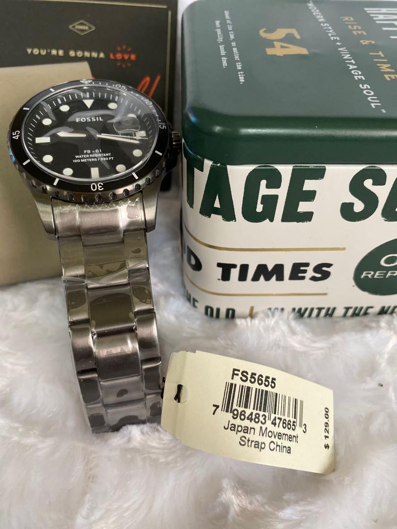 Fossil FB-01 stainless steel watch, Men 