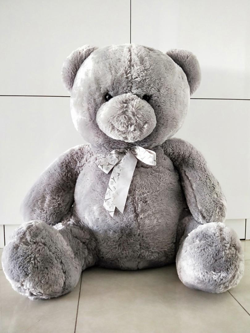 giant grey teddy bear